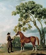 George Stubbs Lord Grosvenors Arabian Stallion with a Groom oil painting on canvas
